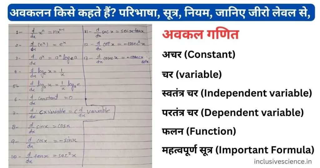 अवकलन किसे कहते हैं Differentiation